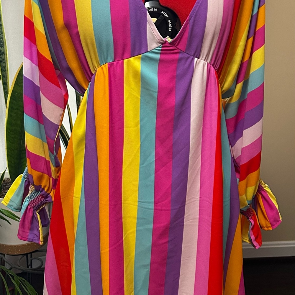 Peach Love California Red and Purple Dress